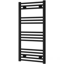 Reina - Capo Black Electric Towel Rail 1000mm High x 500mm Wide (+ Black Weekly Program Element)