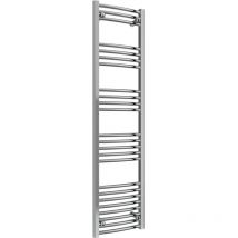 Reina Capo Curved Chrome Electric Towel Rail 1600mm High x 600mm Wide (+ Chrome Thermostatic Touch Element)