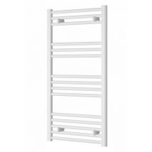 Reina - Capo White Electric Towel Rail 1000mm High x 400mm Wide (+ White Mini Round Element)