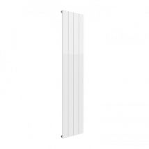 Casina Aluminium White Single Panel Vertical Designer Radiator 1800mm h x 375mm w, Central Heating - WhiteWhite - Reina