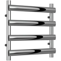 Reina - Deno Designer Heated Towel Rail 496mm h x 500mm w Polished Stainless Steel