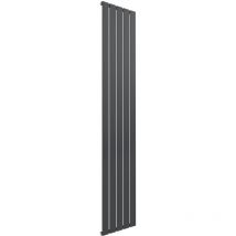 Reina - Flat Single Designer Vertical Radiator 1800mm h x 366mm w - Anthracite