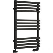 Kale Designer Heated Towel Rail 816mm h x 500mm w - Black - Reina