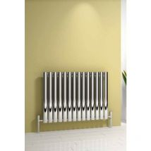 Reina - Neva Steel Chrome Horizontal Designer Radiator 550mm h x 1003mm w Single Panel Electric Only - Standard - ChromeChrome