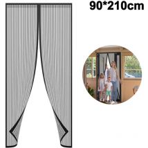 Reinforced Magnetic Screen Door Hands Free Mesh Screen Door Curtain Self-Sealing Heavy Duty Mesh Partition Keeps Bugs Fly Out - Pet and Kid Friendly