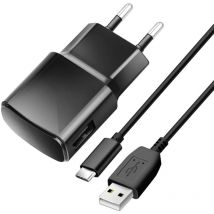 Reiseladegerät 2A 10W usb a + Kabel usb a auf Typ c TFK-TC-1100B schwarz