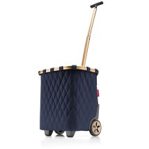 Reisenthel Carrycruiser Rhombus Midnight Gold - Carrello Spesa Con Resistente Telaio In Alluminio, Tracolla Regolabile E Tasca Interna Rimovibile, 