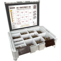 Reisser - SSC1 2115pc Crate Mate Case with 14 Sizes of R2 Screws - csk Pozi Wood Screws