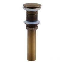 Rejilla de drenaje de bronce antiguo, fregadero individual sin orificio de desbordamiento, rejilla de drenaje emergente para baño