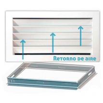 Mundoclima - Rejilla de ventilación retorno blanco + Marco de montaje 400x400 mm 400x400 mm