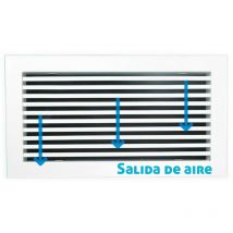 Rejilla lineal inclinación 0o blanca para aire acondicionado 500x75mm 500x75mm