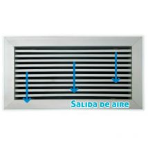Rejilla lineal inclinación 0o plata para aire acondicionado 1000x150mm 1000x150mm