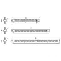 478/3 rejilla plana de aluminio - 475 mm - plata F1 - 00047831 - Renson
