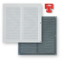 Rejilla vent 250X250MM sin borde+mosquitera Fepre alu lac.bl