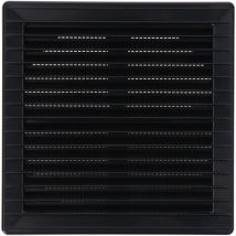REJILLA VENTILACIÓN CUADRADA EMPOTRABLE AJUSTABLE Ø 80-150 CON MOSQUITERA 170x170x11,5mm ABS GRIS ANTRACITA