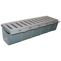 Riuvert - Rejillas de evacuación en pvc con canal para ensamblar (piscina o garaje) A-30 Opciones: Rejilla para garaje