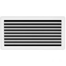 Ralertreik - Rejillas Retorno Blanca Lamas Horizontales Fijas 45o 300X100mm