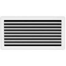 Ralertreik - Rejillas Retorno Blanca Lamas Horizontales Fijas 45o 450X100mm