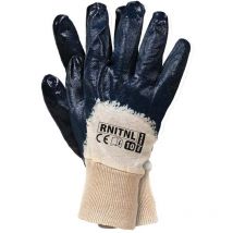Rnitnl - Guantes de protección (12 unidades), color beige y azul marino - Reis
