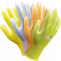 Reis - RPOLICOLOR8 - Guantes de protección con diseño de dragón, color amarillo, naranja, verde, azul claro, 8 tamaños, 12 unidades