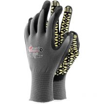 RYELLOWBERRY9 - Guantes de protección con diseño de dragón, color negro y amarillo, talla 9, 12 unidades - Reis