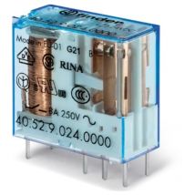 Relè di potenza, 12 Vdc, dpdt, 8 a, foro passante (tht), serie 40.52 Finder 40.52.9.012.0000