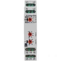 Rs Pro - Relais de contrôle de réseaux triphasés 0,2 10s triphasé, 2 rt ( Prix pour 1 )