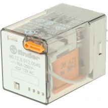 Finder 60 Series Relais de puissance 2 RT, bobine 12V c.a. Enfichable 1.3W ( Prix pour 1 )