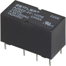 Zettler Electronics - AZ822-2C-12DSE Relais pour circuits imprimés 12 v/dc 2 a 2 inverseurs (rt) 1 pc(s) S74127