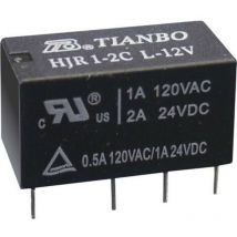 Tianbo Electronics - HJR1-2C-L-24VDC Relais pour circuits imprimés 24 v/dc 2 a 2 inverseurs (rt) 1 pc(s) X50379
