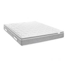 Matelas à ressorts ensachés et mémoire de forme linda hauteur 26 cm, fermeté moyenne-haute - 80x190 cm - Blanc - Relax