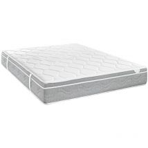 Matelas mia à ressorts ensachés et viscoélastiques de 29 cm de hauteur Confort Maximum - 150x182 cm - Blanc - Relax