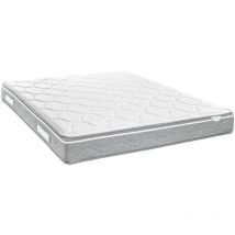 Matelas megan à ressorts ensachés et mémoire de forme hauteur 23 cm, fermeté moyenne-haute - 80x182 cm - Blanc - Relax