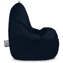 Pouf Poire Relax Similicuir Outdoor Bleu Fonçé Happers XL