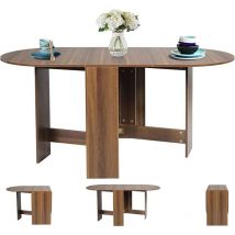3 in 1 Tavolo da Pranzo Pieghevole/Scrivania/Consolle Ingresso in Legno, Design Moderno per Casa, Soggiorno, Ufficio, Multiuso e Multifunzione da