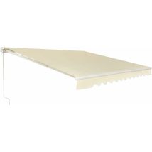 Relax4life - 300 x 250 cm Tenda da Sole per Esterno Avvolgibile, Tenda da Esterno a Bracci Estensibili con Manovella Manuale, Angolazione Regolabile