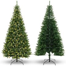 Relax4life - Arbre de Noël Lumineux, Vert, pe, pvc, Plastique pulvérisé en Fer, pe, pvc ignifugé, 1137 Points, 360 lumières