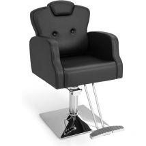 Relax4life - Chaise de Coiffure Réglable en Hauteur et Rotative à 360°, Chaise Cosmétique avec Repose-pieds, Fauteuil de Coiffure avec Appui-tête et
