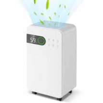 Relax4life - Déshumidificateur Électrique 12 L/Jour Réservoir d'Eau 2 l, Déshumidificateur d'Air Silencieux Portable avec Minuterie 3 Modes 2 Vitesse