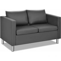Relax4life - Divano a 2 Posti da Soggiorno, Design Ergonomico con 2 Cuscini Lombari, Divano Elegante con Gambe Galvanizzate per Casa e Ufficio