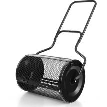 Relax4life - pandeur de Compost 75L avec Pinces Latérales et Poignée en Forme de u, Épandeur de Fumier en Maille Métallique Robuste pour la