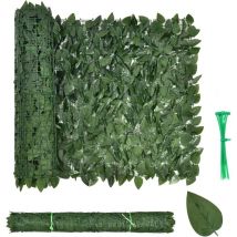 Haie Artificielle en Feuille, Brise-Vue Artificielles Décoration Murale et Écran d'Intimité pour Intérieur Extérieur(100x300cm, pêcher) - Relax4life