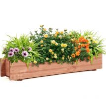 Jardinière Rectangulaire sur Pieds avec Trous de Drainage, Carré de Potager pour Herbes, Légumes, Plantes, Lit de Plantation de Jardinage pour