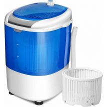 Relax4life - Mini Lavatrice con Centrifuga e Timer, Micro Lavatrice Con Lavaggio Semi-Automatico, Lavatrice da Campeggio con Capacità 2 kg, Lavatrice