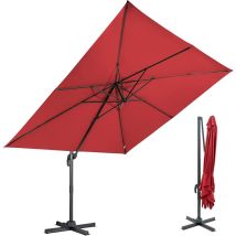 Ombrellone da Giardino 3x3 Quadrato, Ombrellone da Esterno Pieghevole con Tela Impermeabile e Anti-Sole, Base a Croce, Ideale per Balcone, Giardino e
