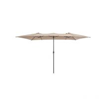 Parasol de Jardin Extérieur xxl 426X265 cm, Grand Parasol Double à 10 Baleines avec Manivelle, Parasol Terrasse Pliable en Polyester, Protection