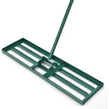 Relax4life - Rastrello da Giardino 75/91/106cm, Rastrello Livellatore per Prato, Attrezzo da Giardino in Metallo per Livellare il Terreno e la Sabbia