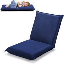 Sedia da Terra Reclinabile, Poltroncina con Imbottitura Spessa e Schienale Regolabile in 6 Posizioni, Sedia da Pavimento Versatile per