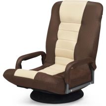 Relax4life - Sedia Gaming da Terra, Sedia Bassa in Tessuto Traspirante con Imbottitura Spessa, Poltrona Ergonomica Girevole con Schienale Inclinabile