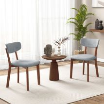 Relax4life - Set di 2 Sedie da Pranzo, Sedie da Sala Imbottite con Gambe in Legno Massello, Design Ergonomico, Stile Moderno e Scandinavo, Portata